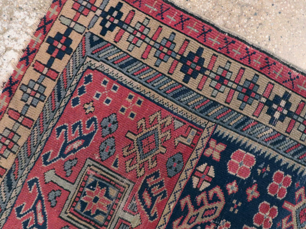 Vintage Turkish Anatolian Distressed Rug, No.23788 - Gsblank