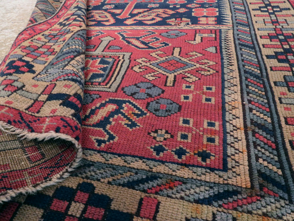Vintage Turkish Anatolian Distressed Rug, No.23788 - Gsblank