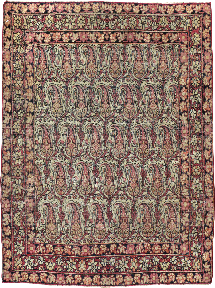 Antique Persian Lavar Kerman Rug, No.23792 - Gsblank