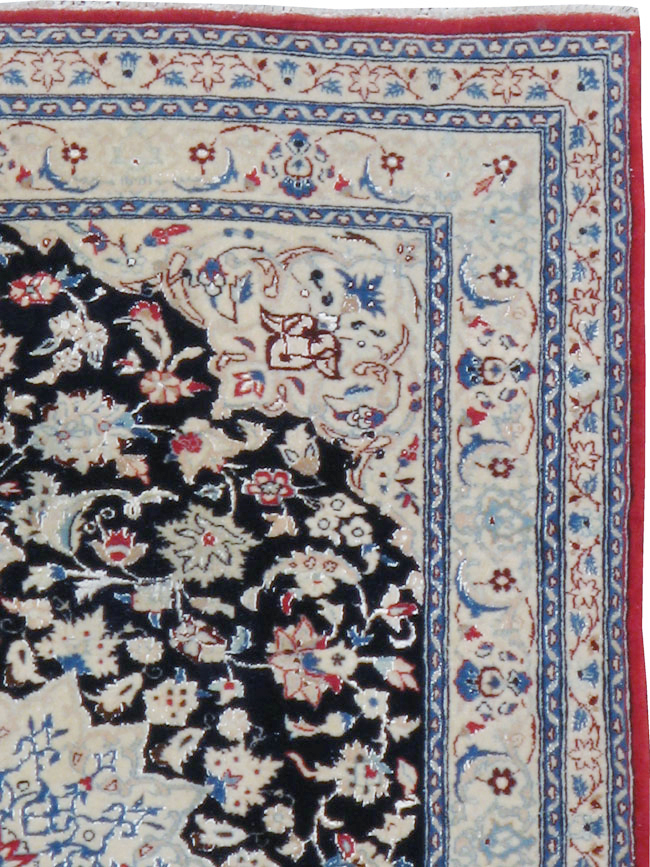 Vintage Persian Nain Rug, No.23799 - Gsblank