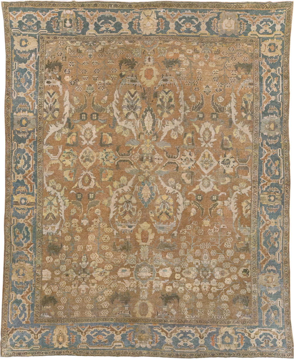 Antique Persian Mahal Room Size Carpet, No.23801 - Gsblank