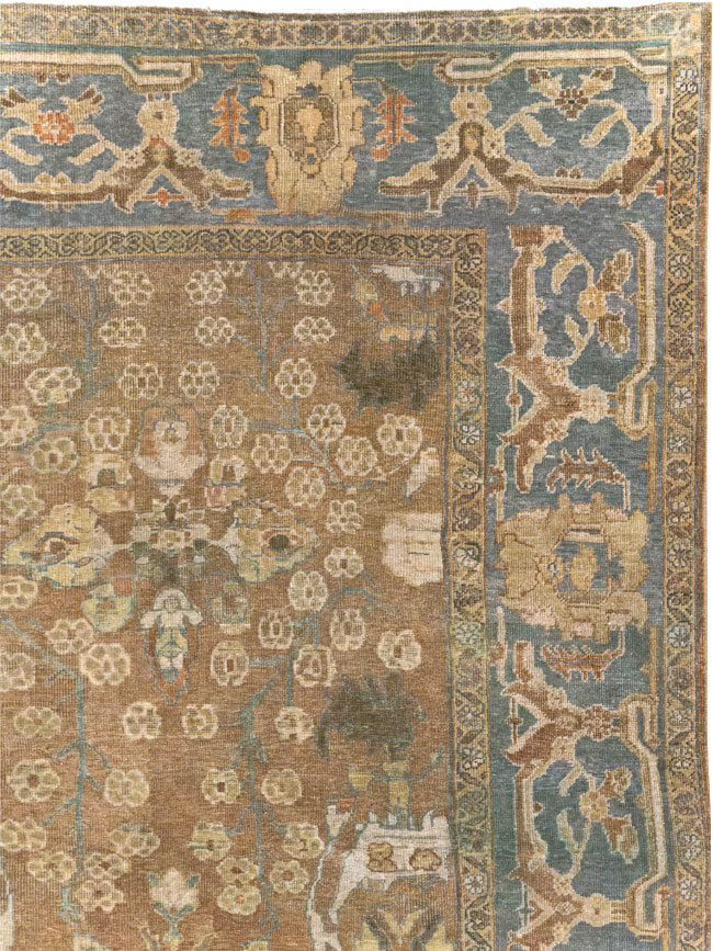 Antique Persian Mahal Room Size Carpet, No.23801 - Gsblank