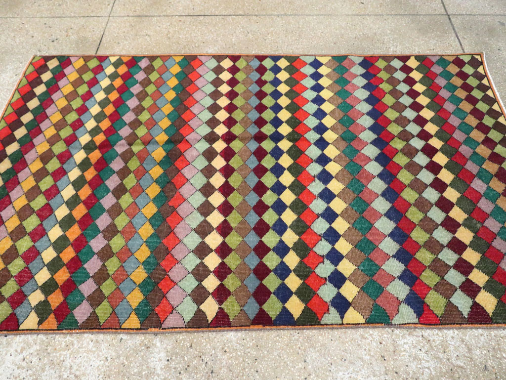 Vintage Turkish Anatolian Accent Rug, No.23825 - Gsblank