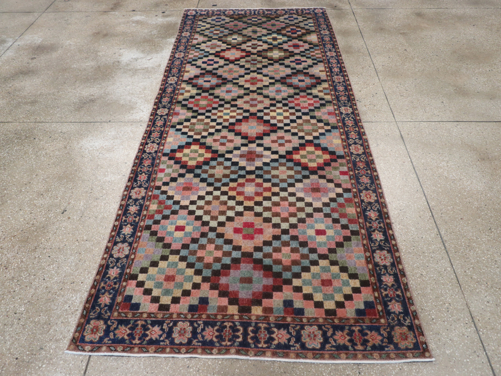 Vintage Turkish Anatolian Wide Gallery Runner, No.23826 - Gsblank
