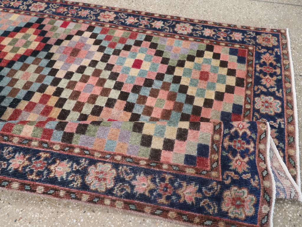 Vintage Turkish Anatolian Wide Gallery Runner, No.23826 - Gsblank