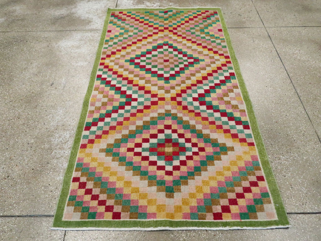 Vintage Anatolian Deco Rug, No.23829 - Gsblank