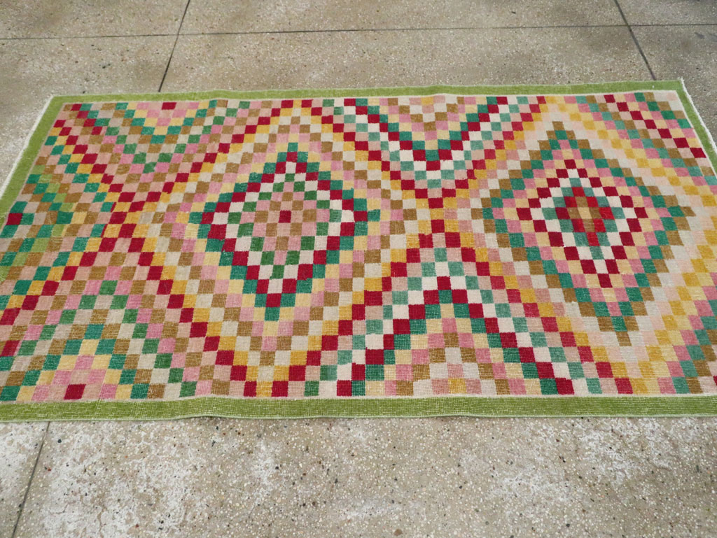 Vintage Anatolian Deco Rug, No.23829 - Gsblank