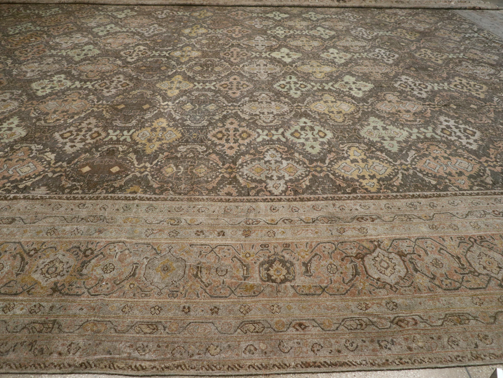 Antique Persian Mahal Oversize Carpet, No.23845 - Gsblank