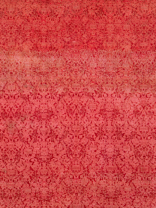 Vintage Persian Kashan Deco Carpet, No.23851 - Gsblank