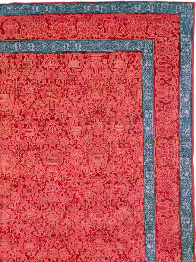 Vintage Persian Kashan Deco Carpet, No.23851 - Gsblank