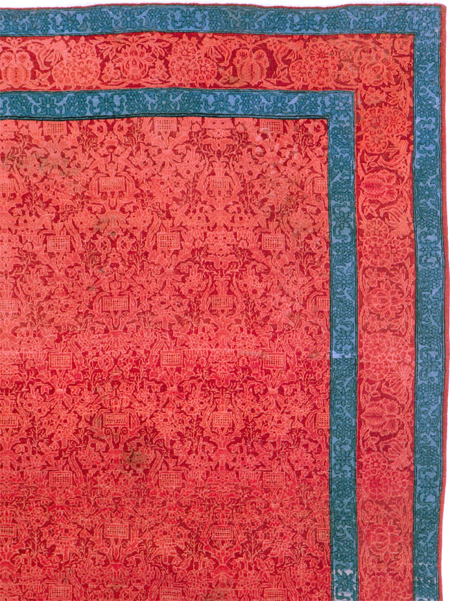 Vintage Persian Kashan Deco Carpet, No.23851 - Gsblank