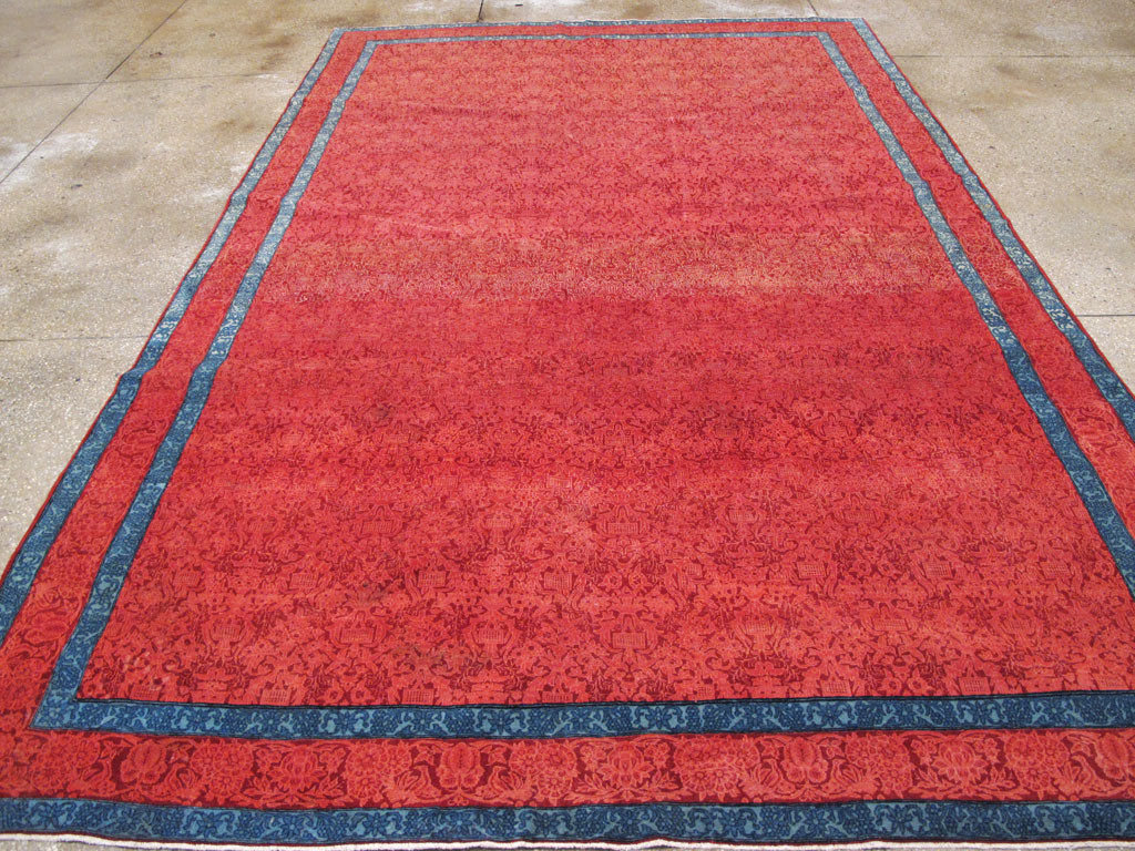 Vintage Persian Kashan Deco Carpet, No.23851 - Gsblank