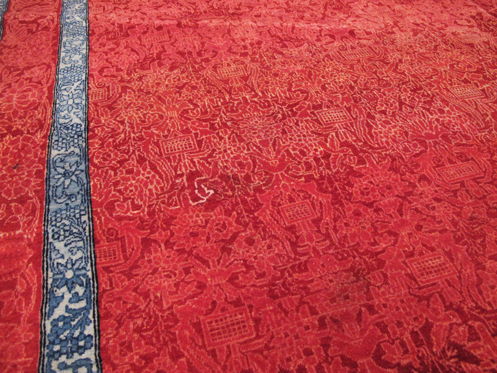 Vintage Persian Kashan Deco Carpet, No.23851 - Gsblank