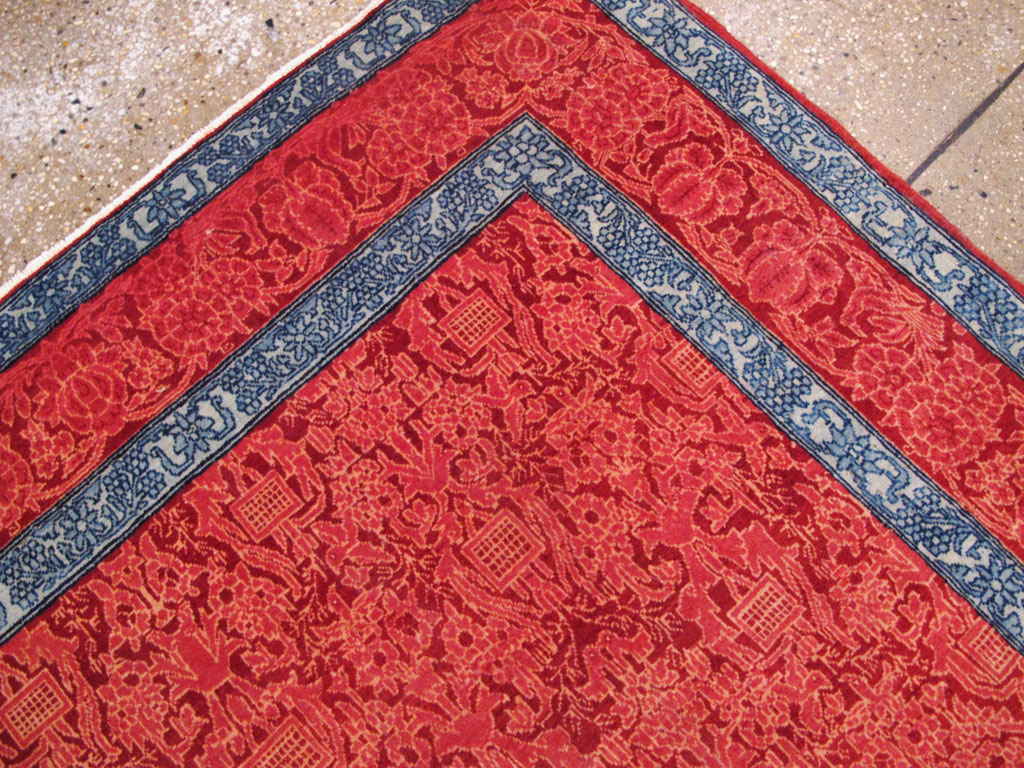 Vintage Persian Kashan Deco Carpet, No.23851 - Gsblank