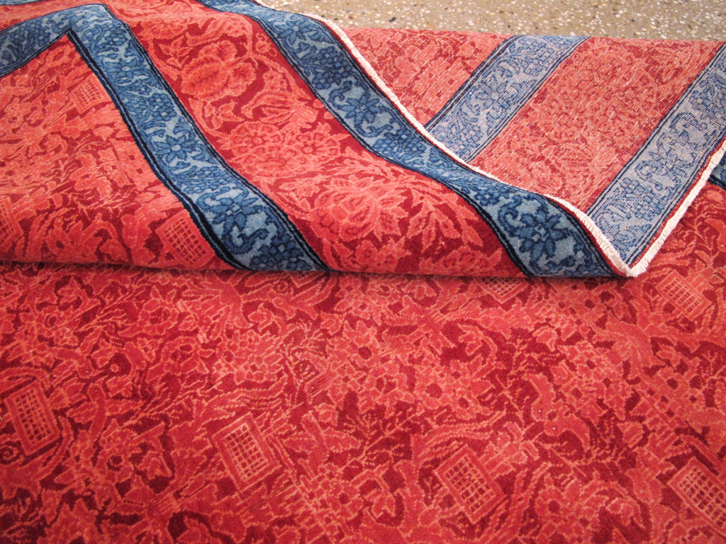 Vintage Persian Kashan Deco Carpet, No.23851 - Gsblank