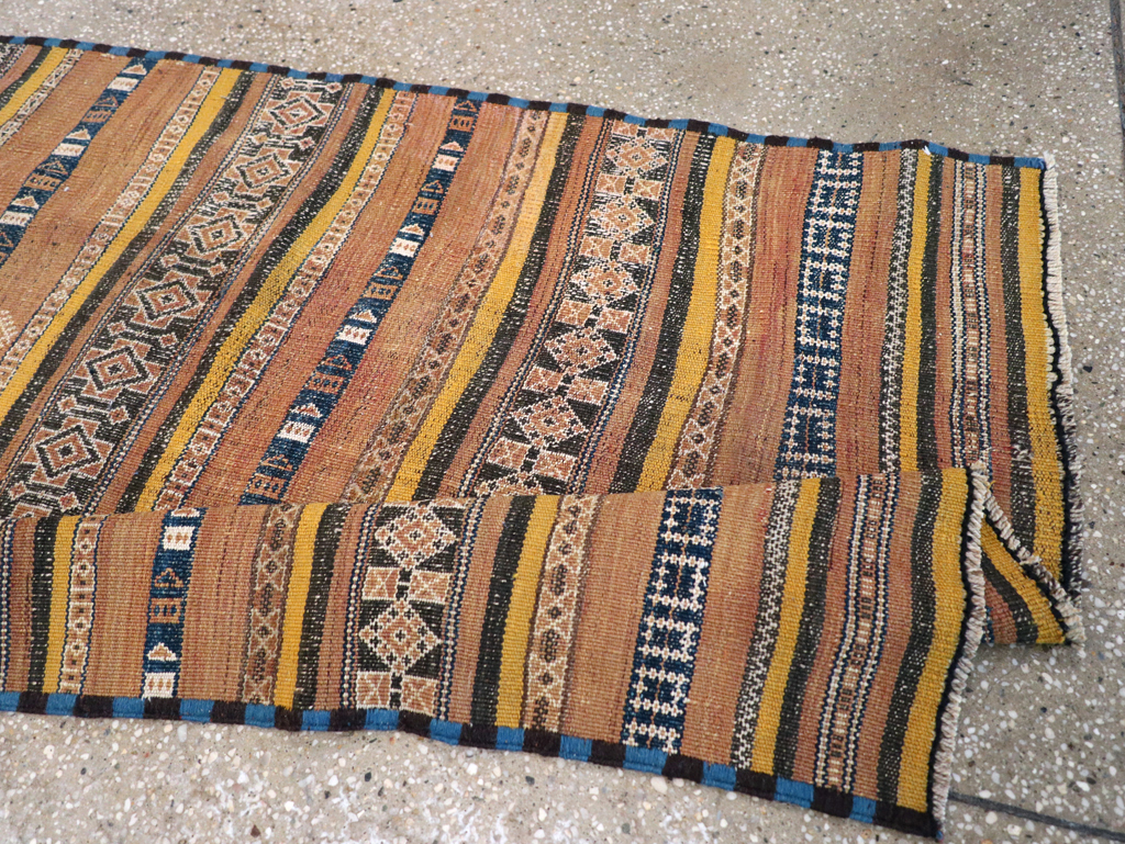 Vintage Persian Flatweave Kilim Runner, No.23856 - Gsblank