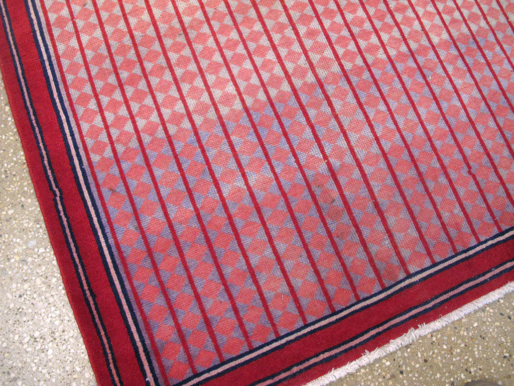 Vintage Persian Kashan Modernist Rug, No.23889 - Gsblank