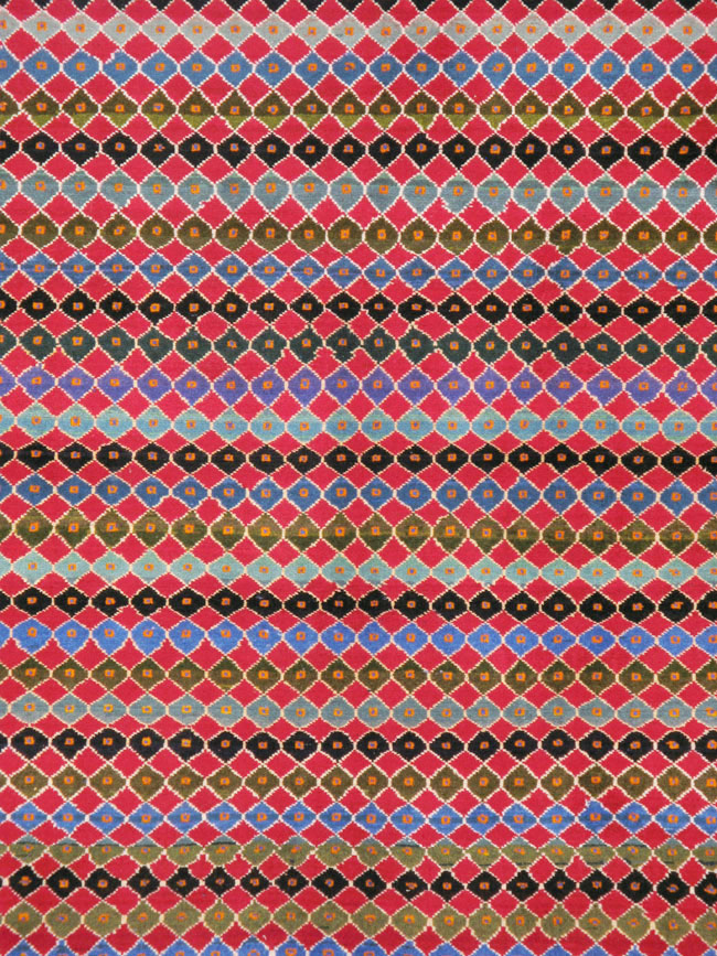 Vintage Persian Mashad Modernist Carpet, No.23914 - Gsblank