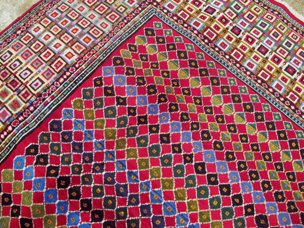 Vintage Persian Mashad Modernist Carpet, No.23914 - Gsblank