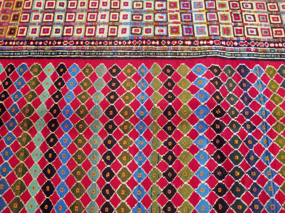 Vintage Persian Mashad Modernist Carpet, No.23914 - Gsblank