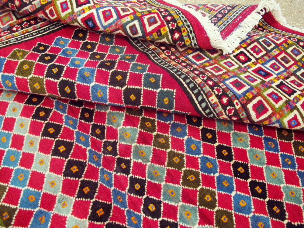 Vintage Persian Mashad Modernist Carpet, No.23914 - Gsblank