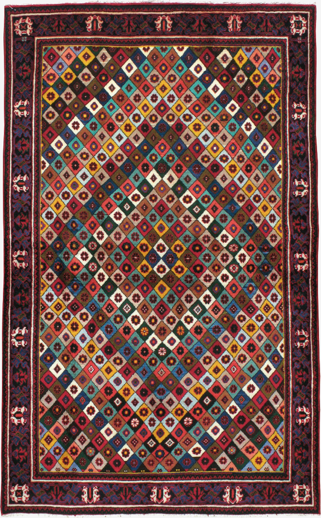 Vintage Persian Joshegan Rug, No.23916 - Gsblank