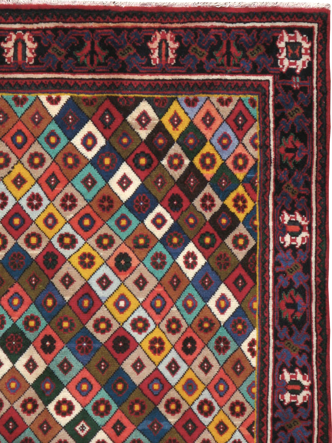 Vintage Persian Joshegan Rug, No.23916 - Gsblank