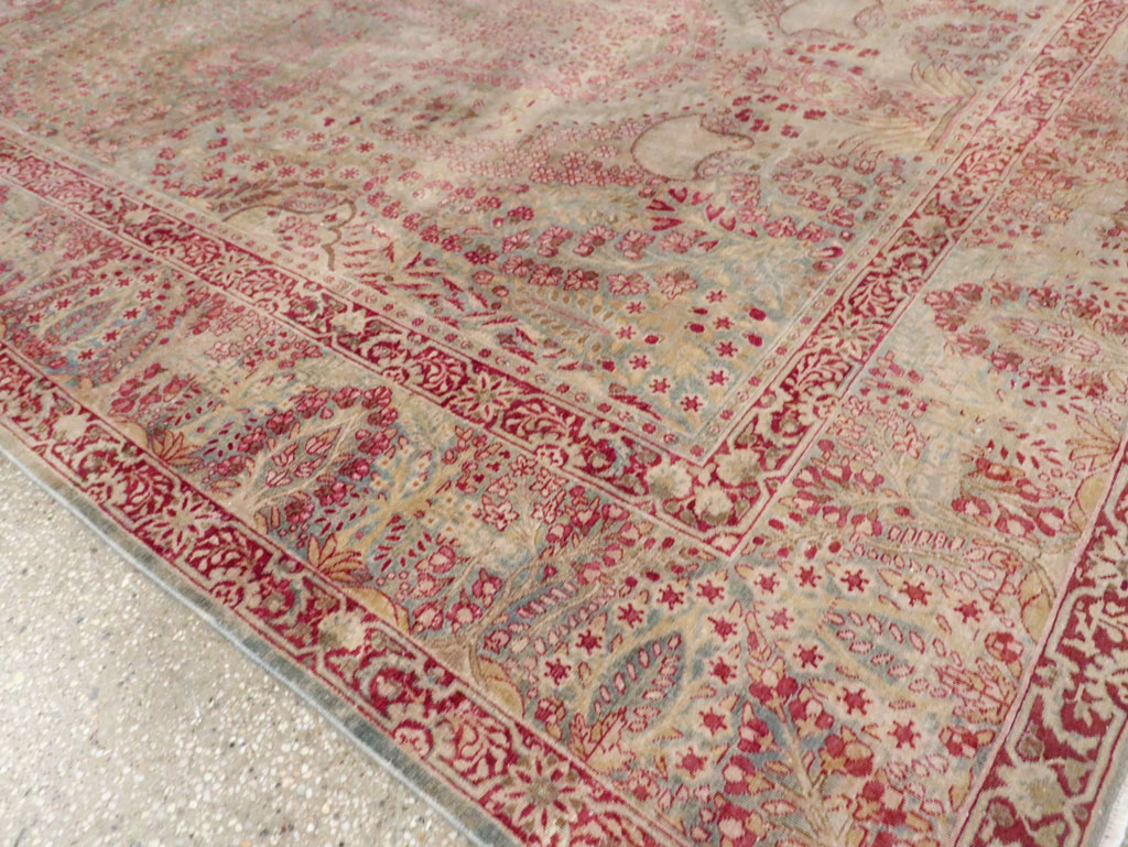 Antique Persian Lavar Kerman Gallery Carpet, No.23919 - Gsblank