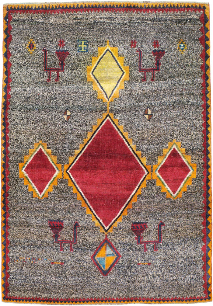 Vintage Persian Gabbeh Rug, No.23928 - Gsblank