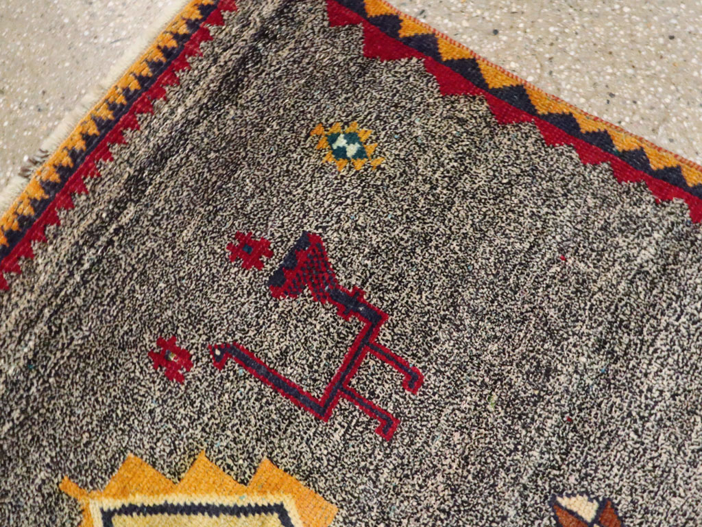 Vintage Persian Gabbeh Rug, No.23928 - Gsblank