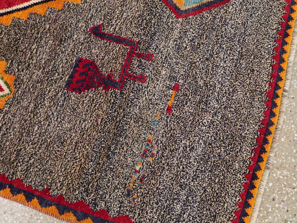 Vintage Persian Gabbeh Rug, No.23928 - Gsblank