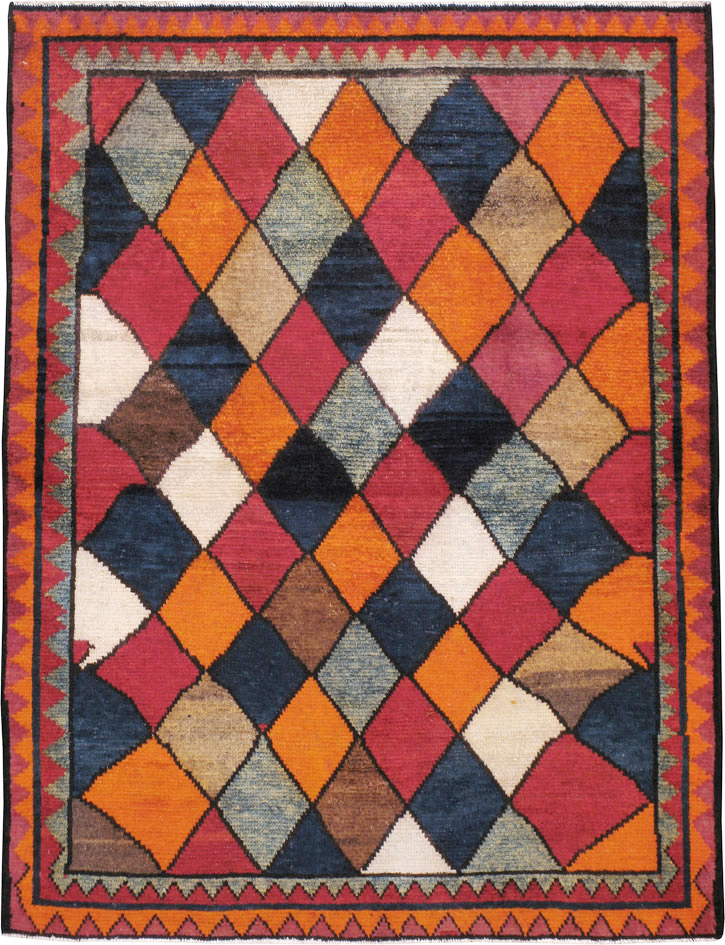 Vintage Persian Gabbeh Rug, No.23929 - Gsblank