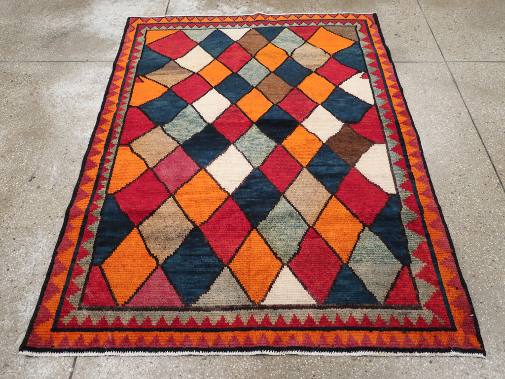 Vintage Persian Gabbeh Rug, No.23929 - Gsblank