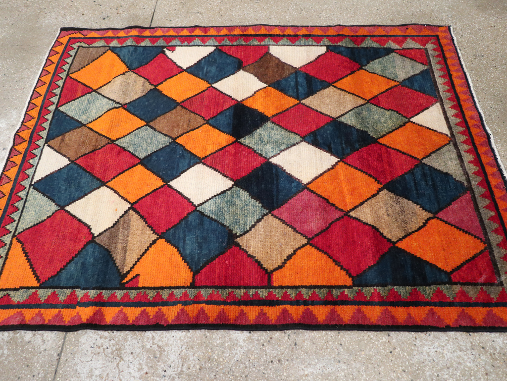 Vintage Persian Gabbeh Rug, No.23929 - Gsblank