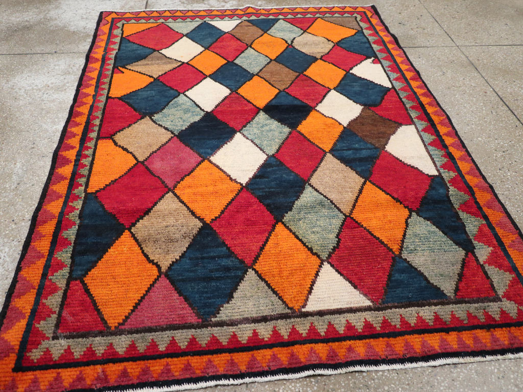 Vintage Persian Gabbeh Rug, No.23929 - Gsblank