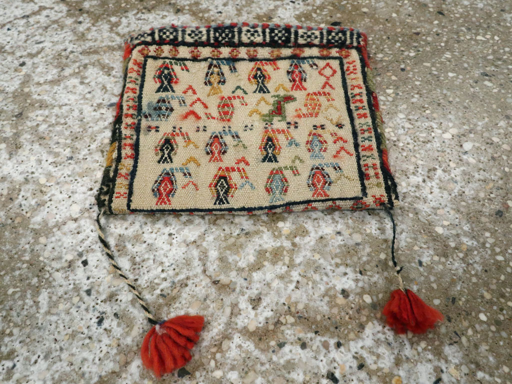 Vintage Persian Qashqai Tribal Bag, No.23945 - Gsblank