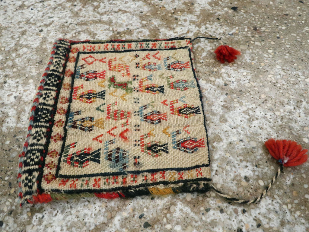 Vintage Persian Qashqai Tribal Bag, No.23945 - Gsblank