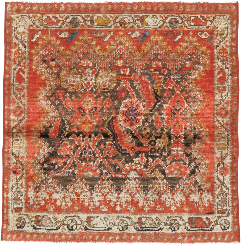 Antique Persian Malayer Square Rug (Pair: 1 of 2), No.23959 - Gsblank