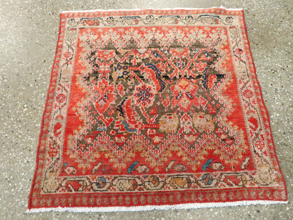 Antique Persian Malayer Square Rug (Pair: 1 of 2), No.23959 - Gsblank