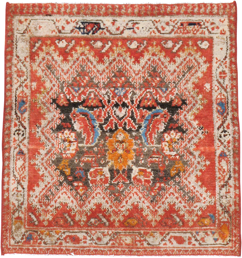 Antique Persian Malayer Square Rug (Pair: 2 of 2), No.23960 - Gsblank