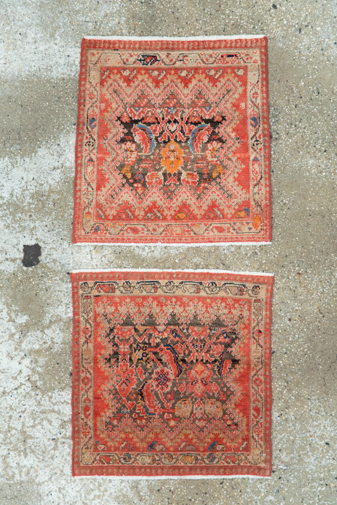 Antique Persian Malayer Square Rug (Pair: 2 of 2), No.23960 - Gsblank