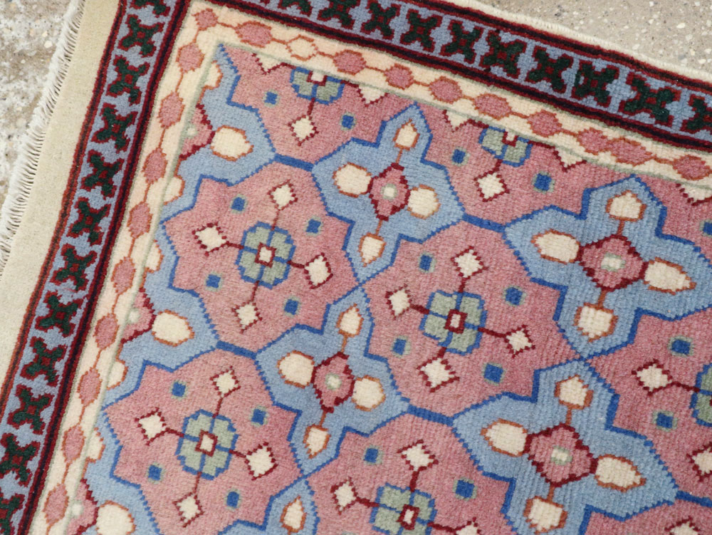 Vintage Persian Kashan Modernist Rug, No.23972 - Gsblank