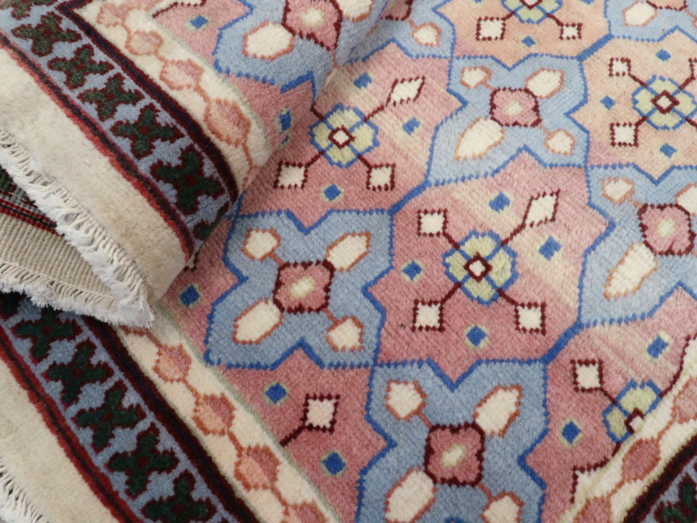 Vintage Persian Kashan Modernist Rug, No.23972 - Gsblank