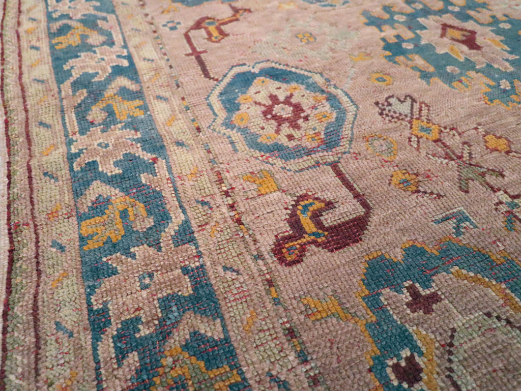Antique Turkish Oushak Square Rug, No.23998 - Gsblank