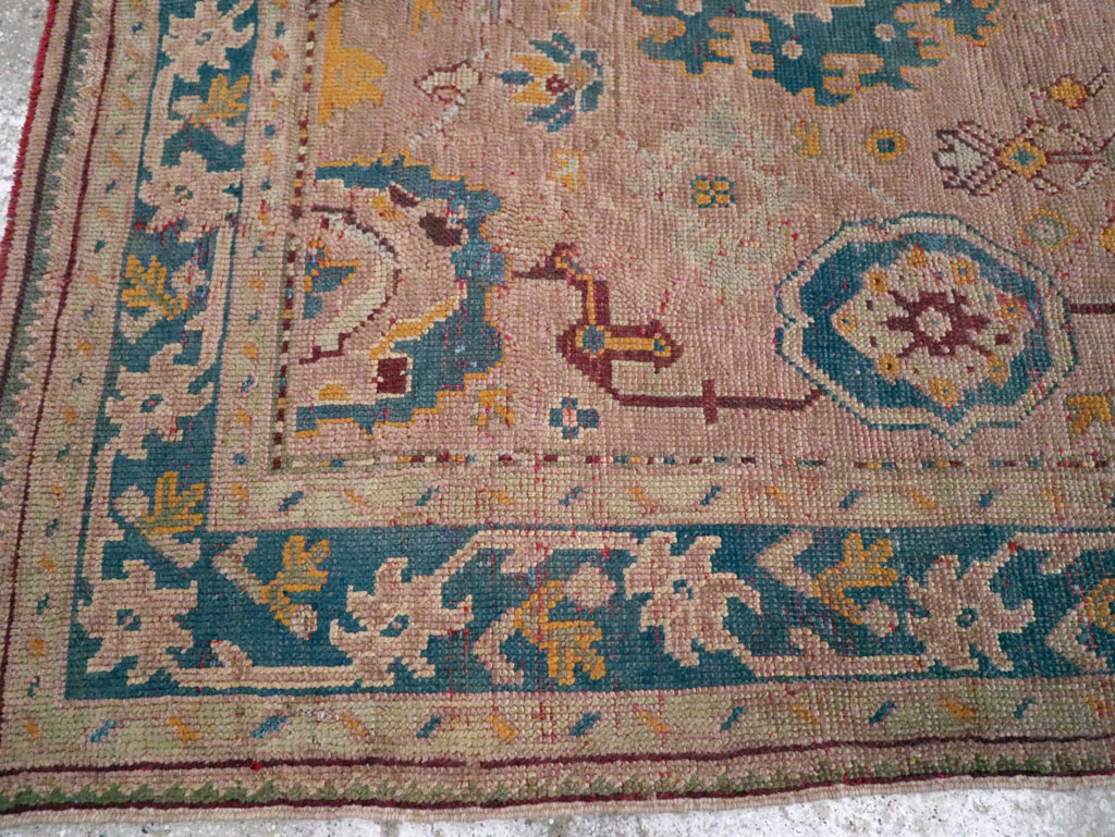 Antique Turkish Oushak Square Rug, No.23998 - Gsblank