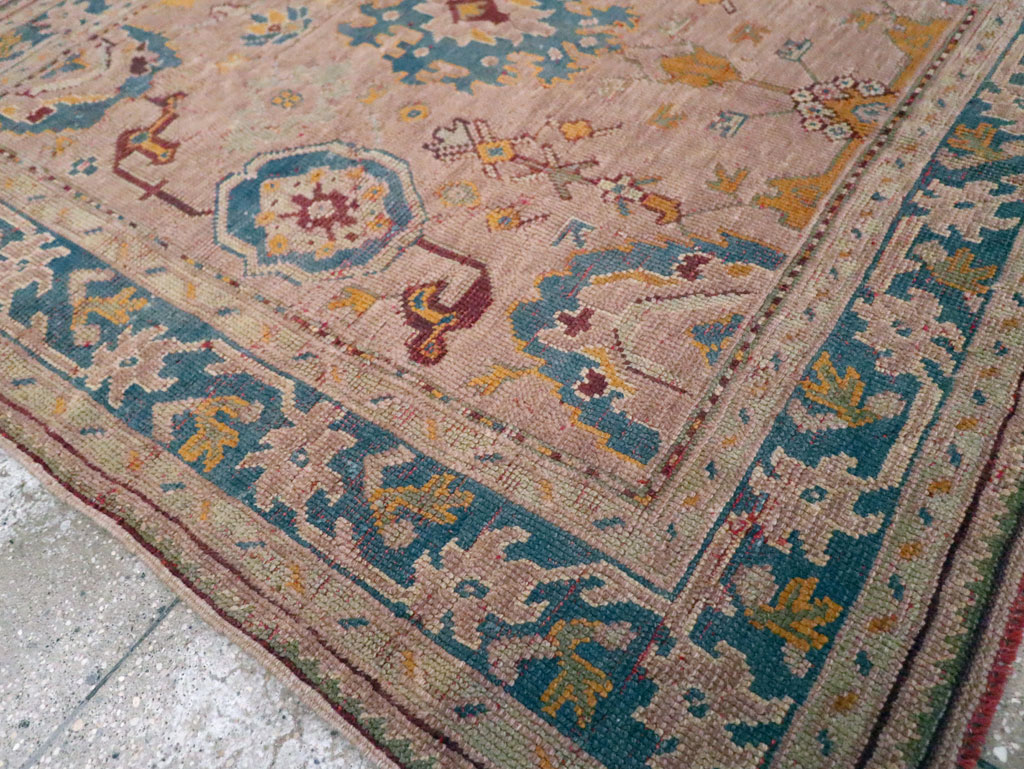 Antique Turkish Oushak Square Rug, No.23998 - Gsblank