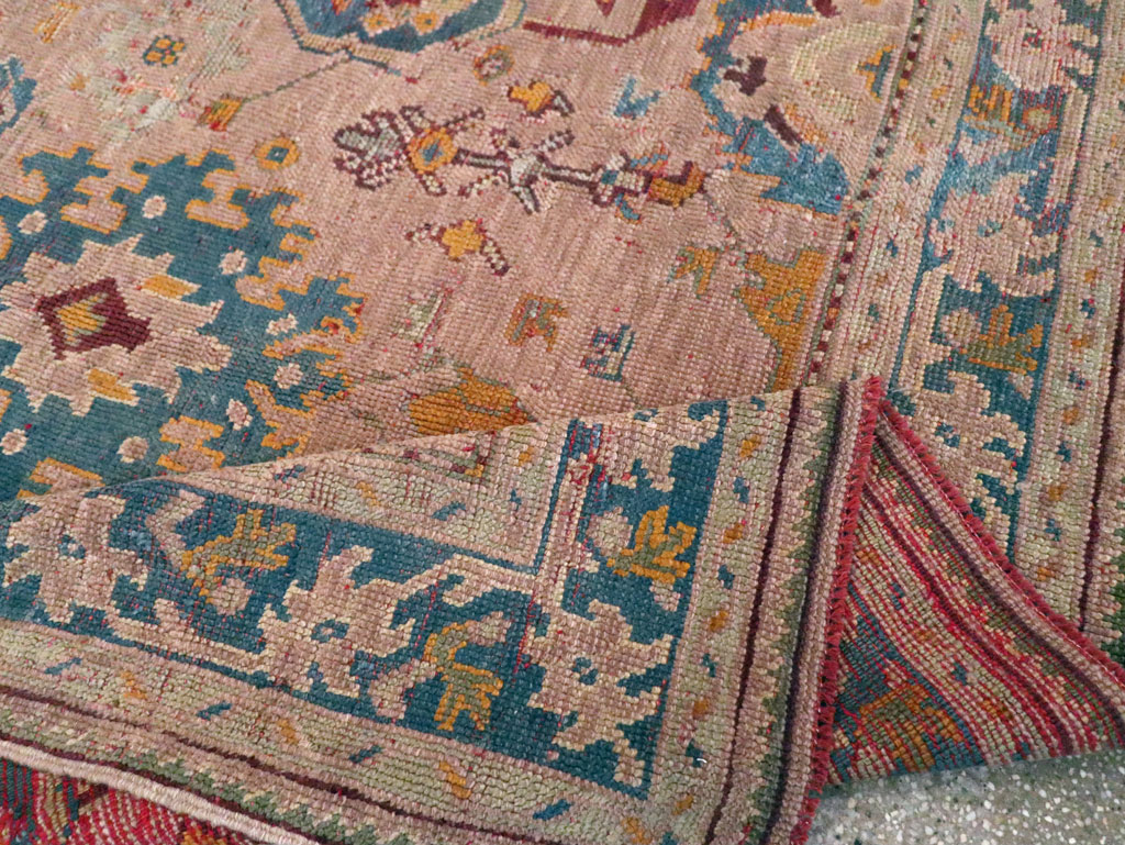 Antique Turkish Oushak Square Rug, No.23998 - Gsblank