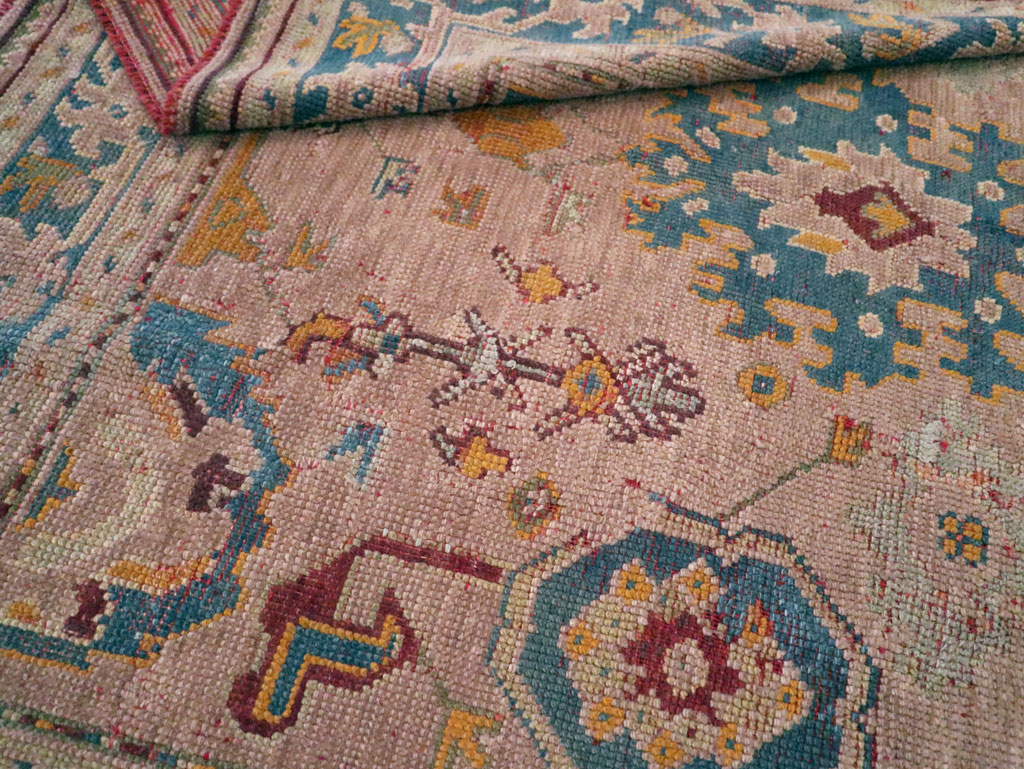 Antique Turkish Oushak Square Rug, No.23998 - Gsblank