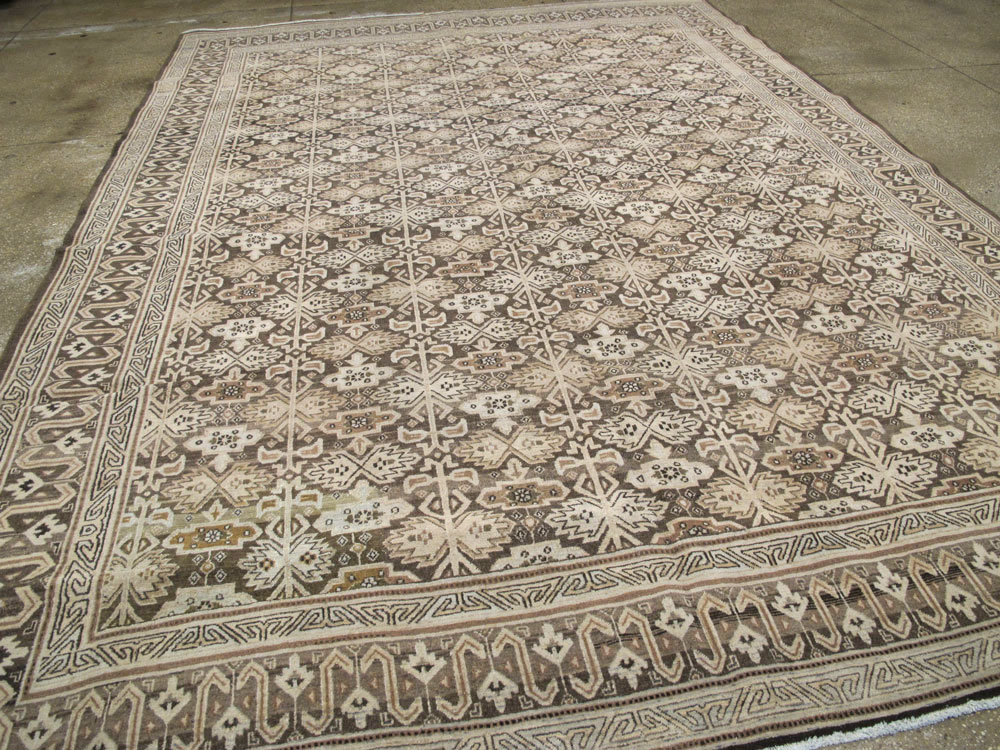 Vintage Persian Mashad Carpet, No.24004 - Gsblank