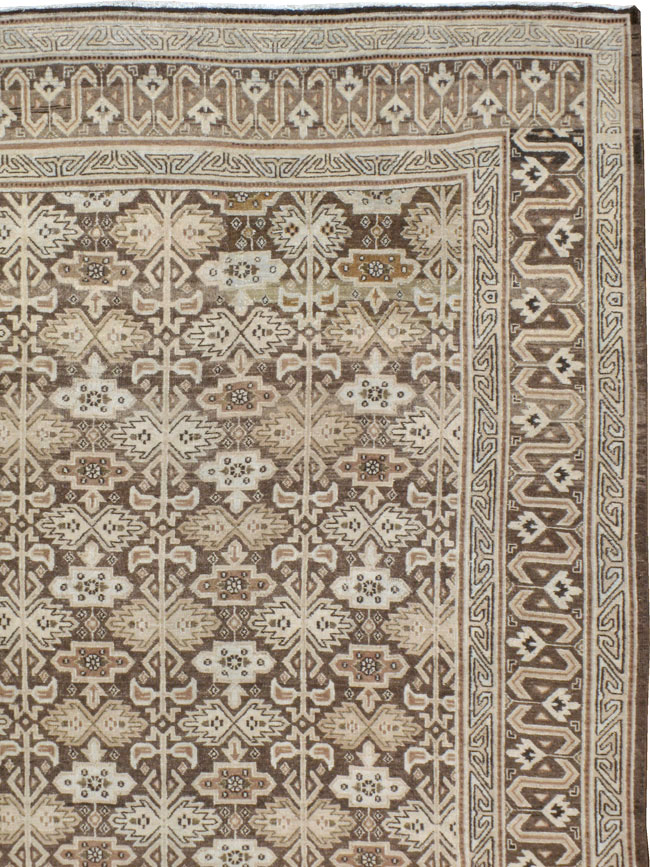 Vintage Persian Mashad Carpet, No.24004 - Gsblank